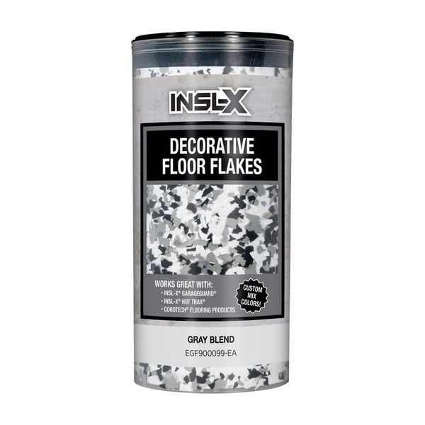 Insl-X By Benjamin Moore Insl-X Indoor and Outdoor Gray Blend Decorative Floor Flakes 12 oz EGF900099-EA